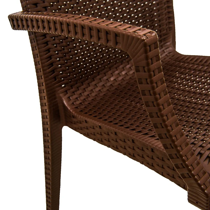 Weave Mace Indoor/Outdoor Chair (With Arms), Set of 4